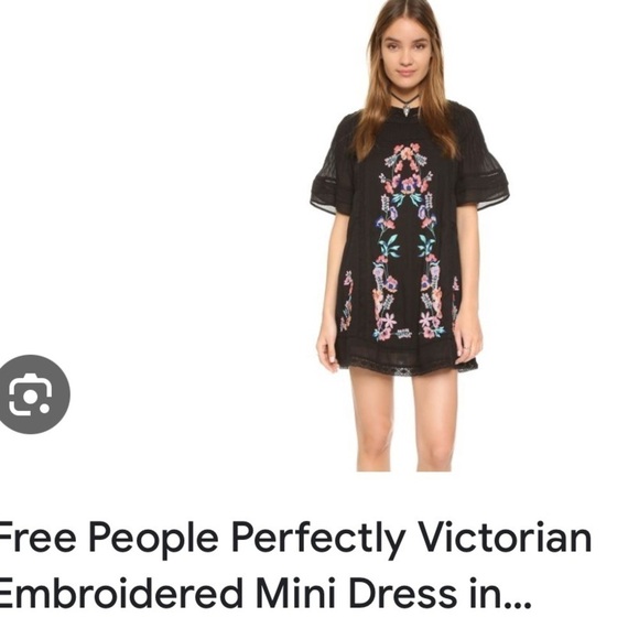 Free People Perfectly Victorian Black Embroidered Dress - Picture 14 of 16